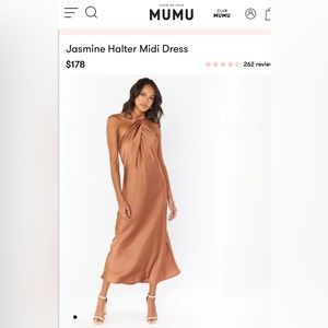 Show me your mumu Jasmine halter midi dress